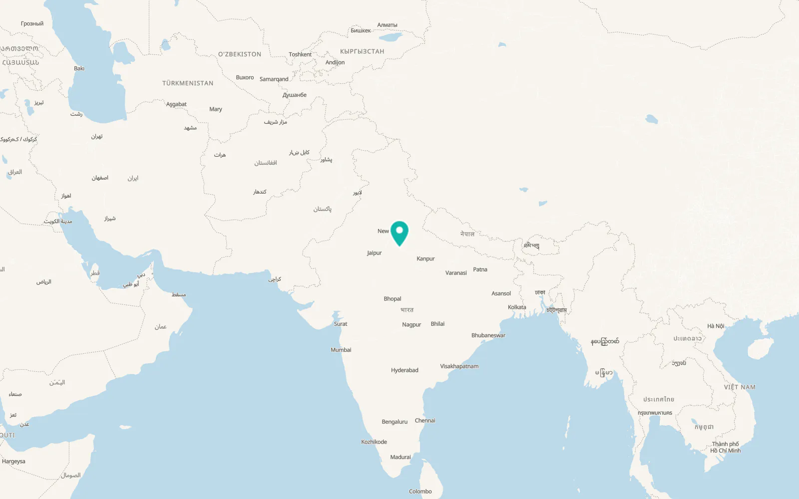 Map of Agra
