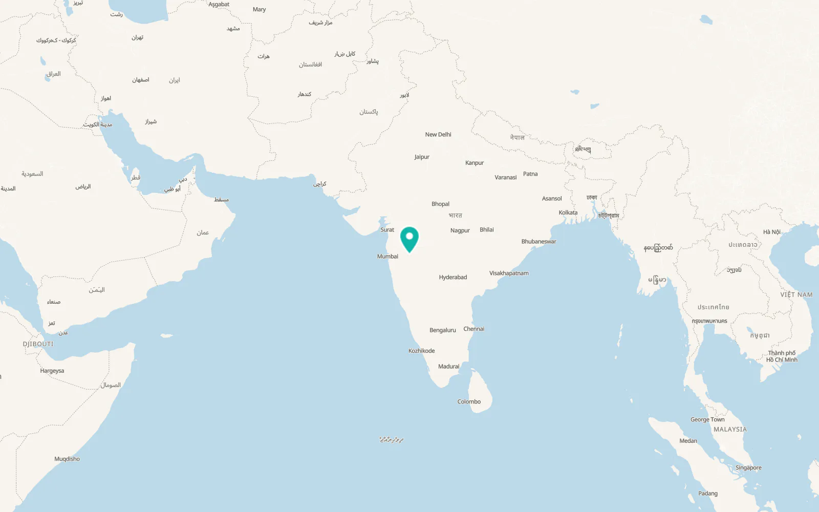 Map of Ahilyanagar