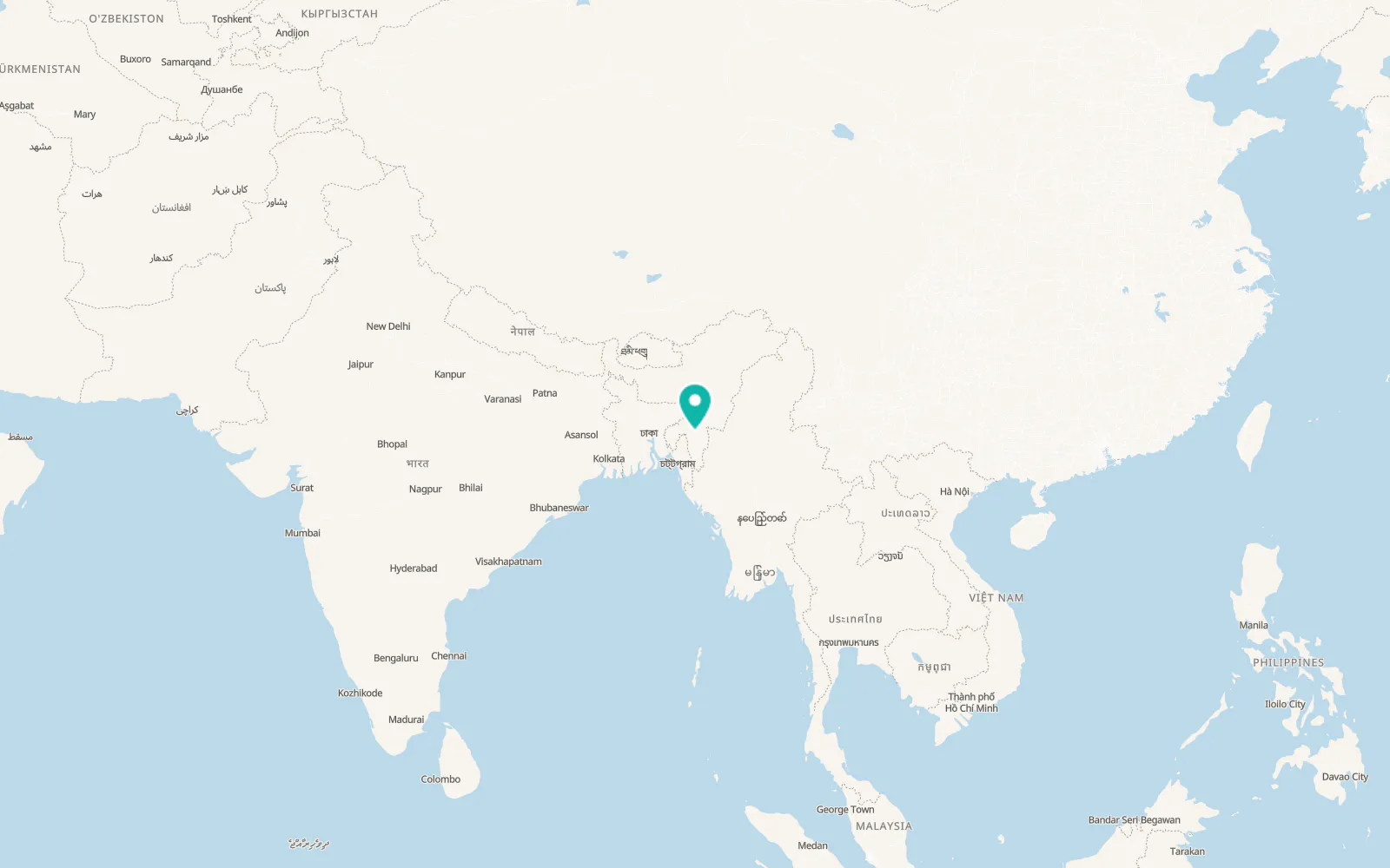 Map of Aizawl