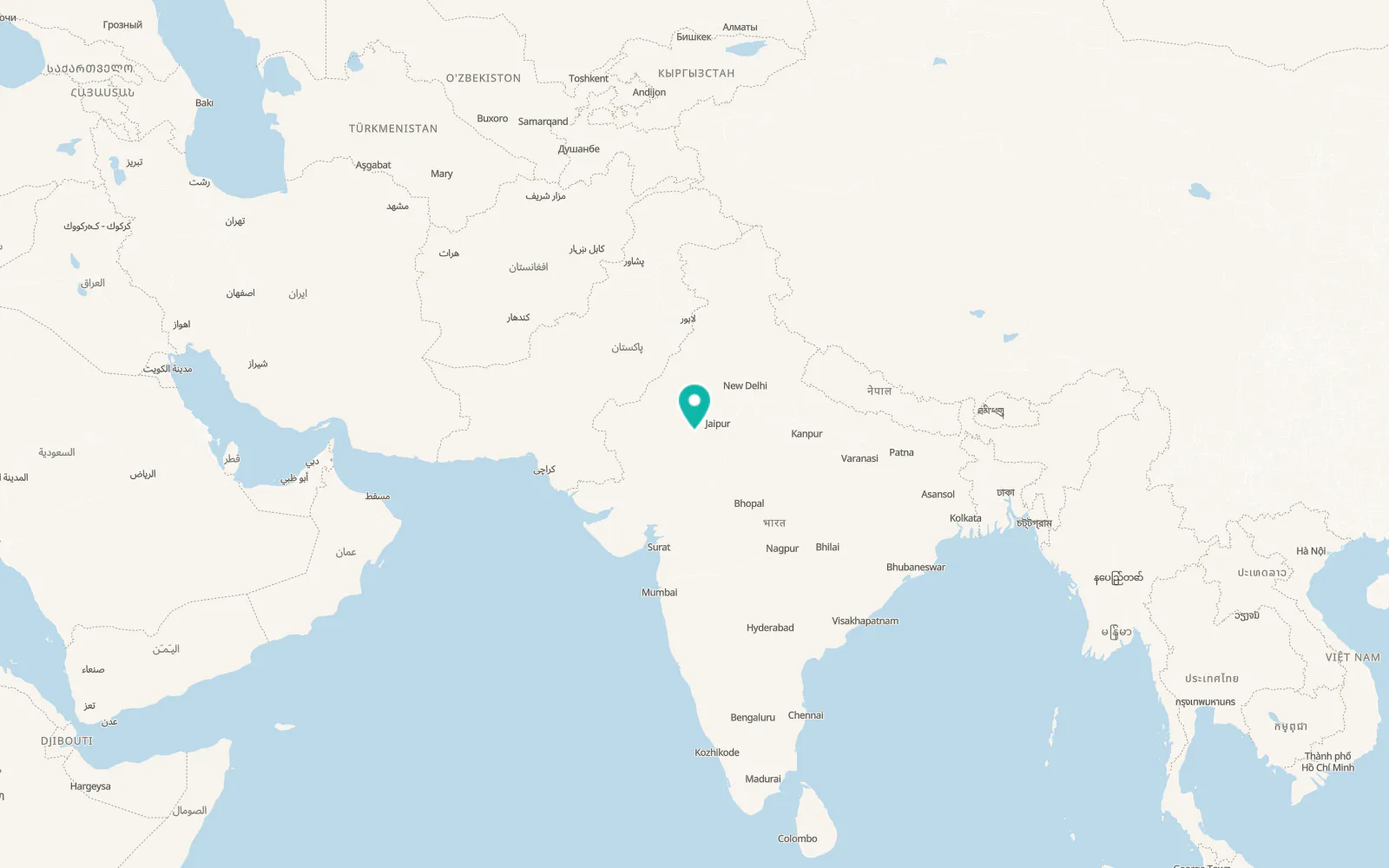 Map of Ajmer