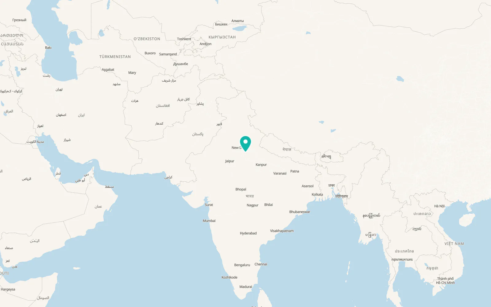 Map of Alīgarh
