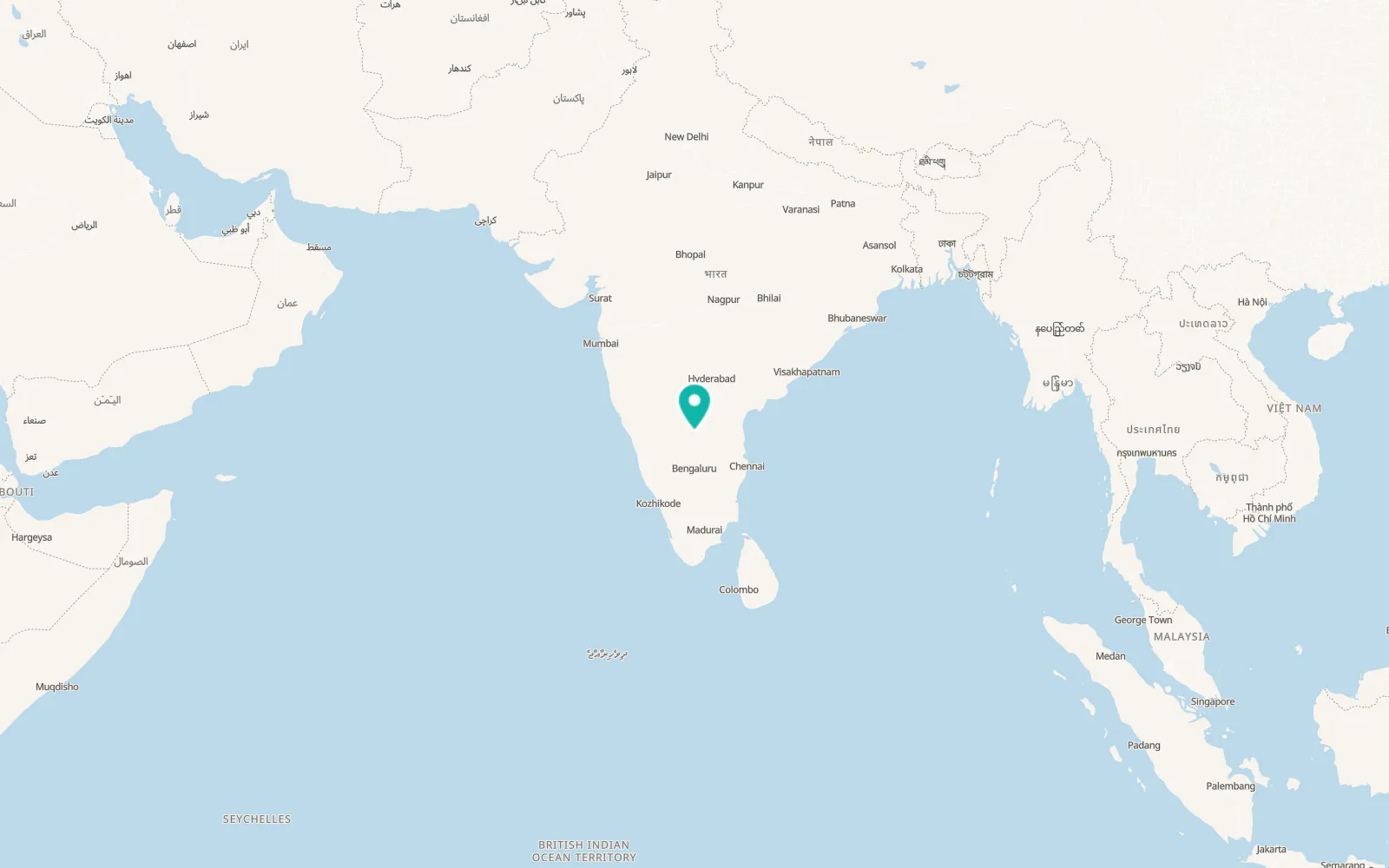 Map of Anantapur
