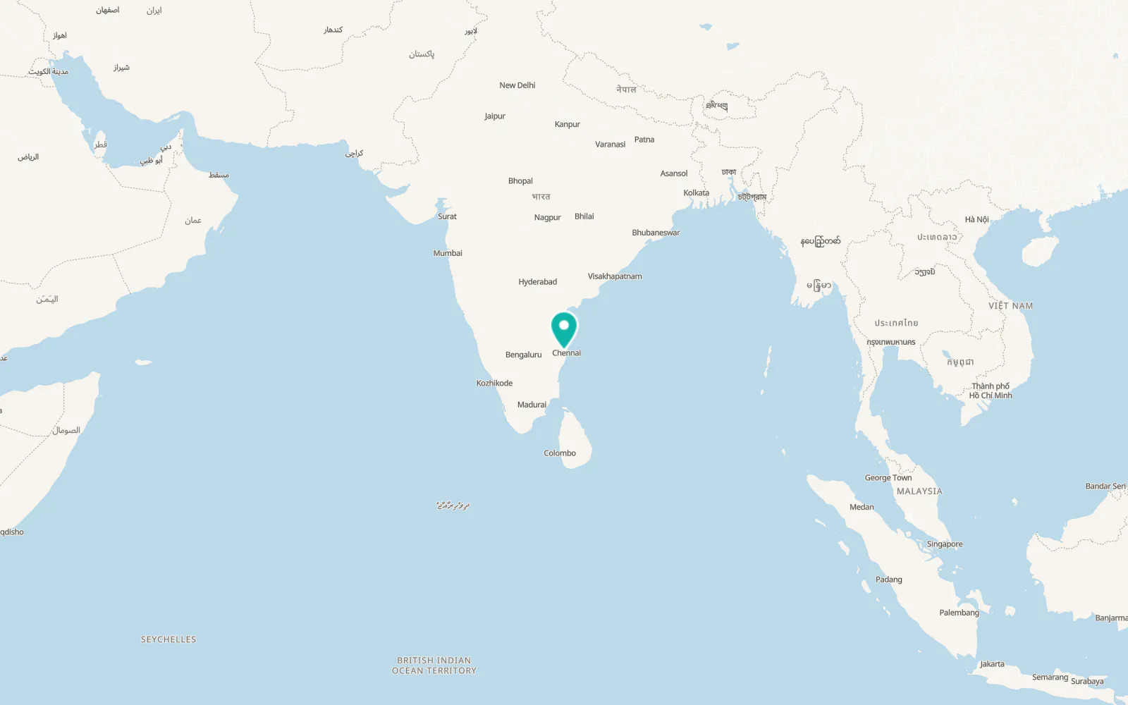 Map of Avadi