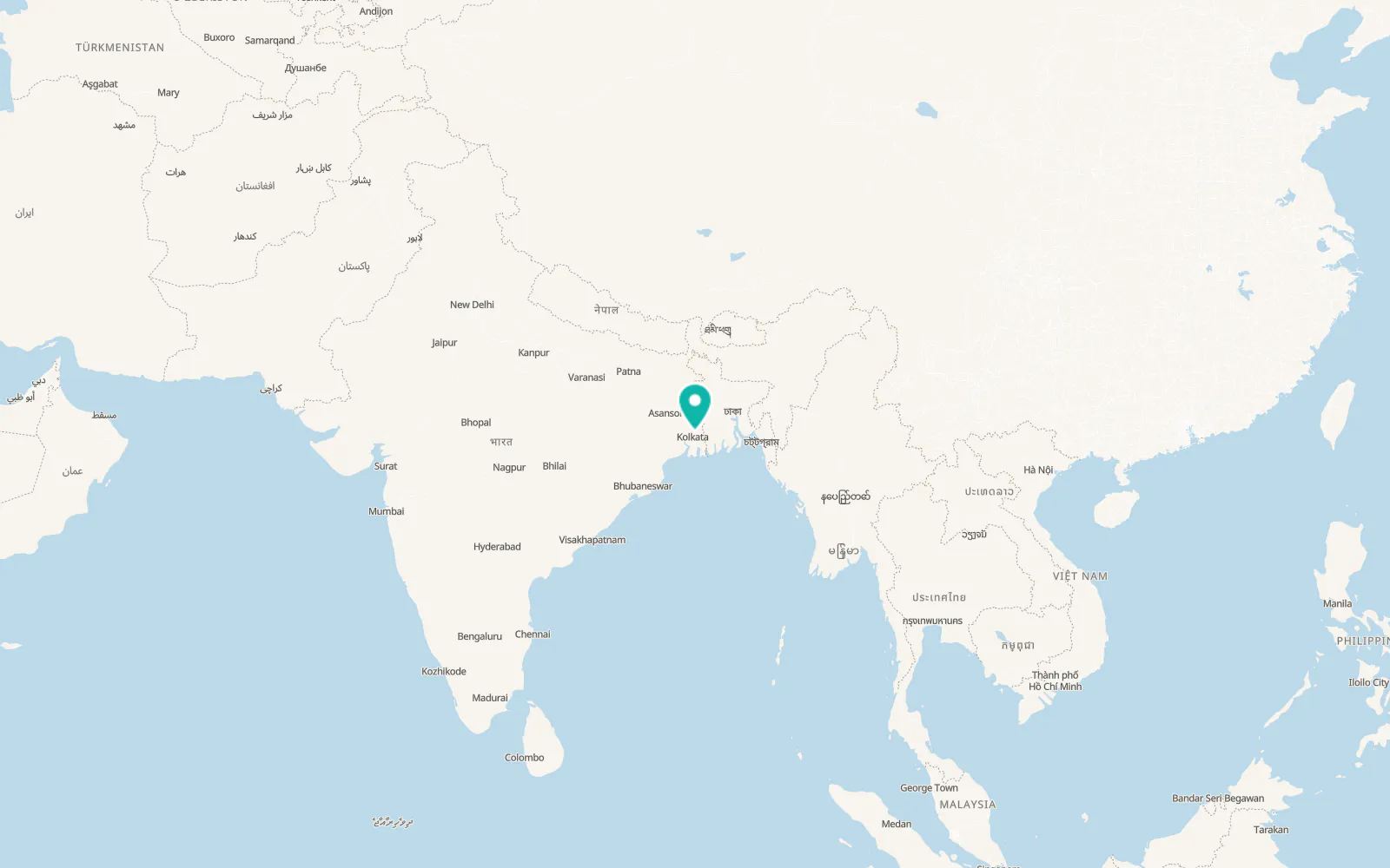 Map of Bārāsat