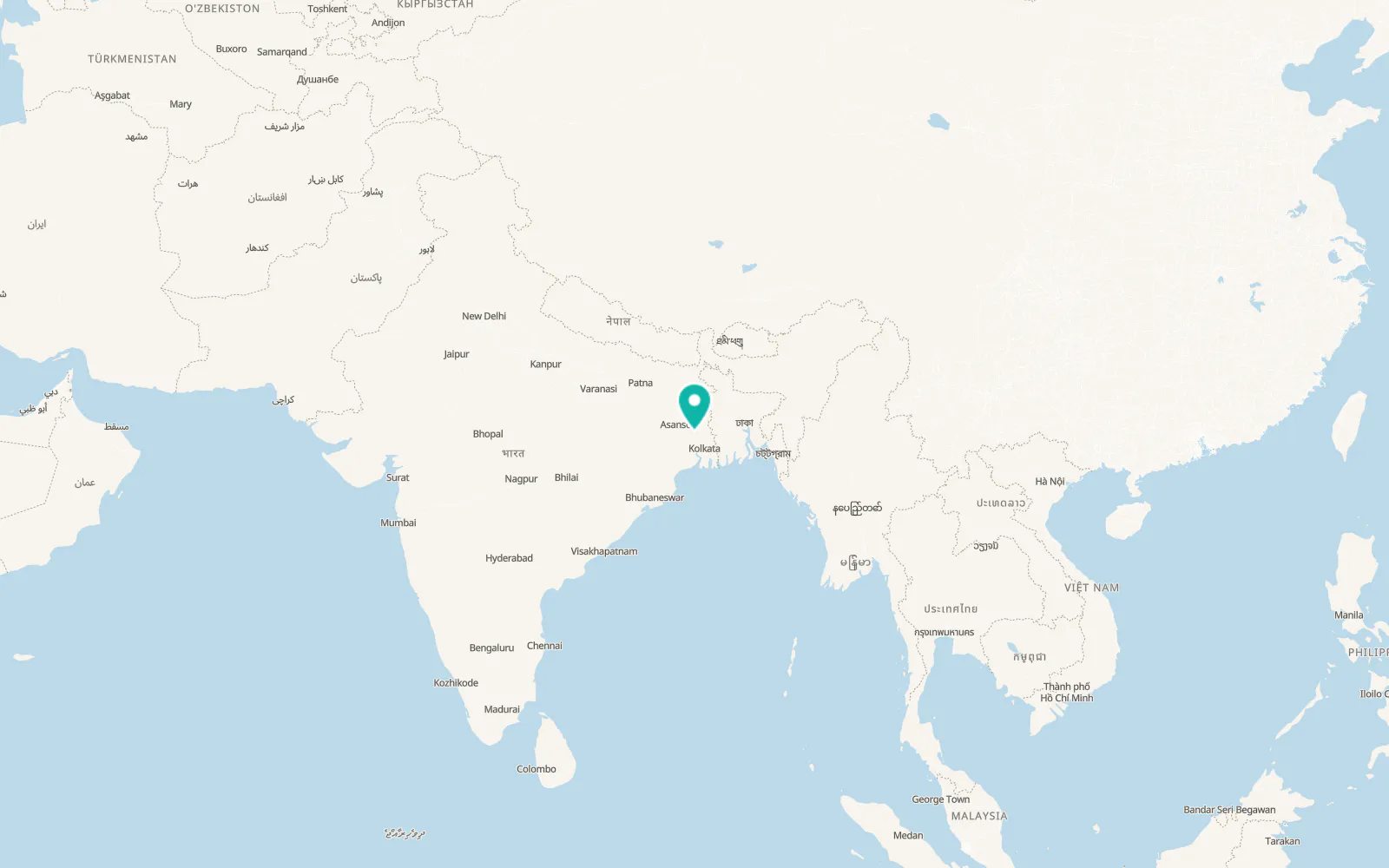 Map of Barddhamān