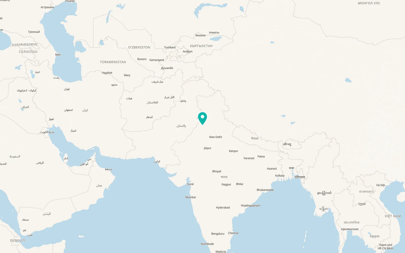 Map of Bathinda
