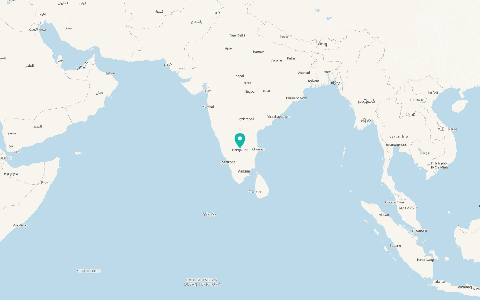 Map of Bengaluru