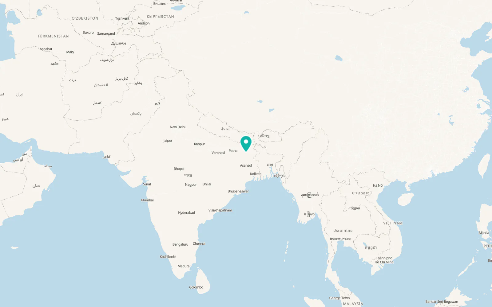 Map of Bhāgalpur
