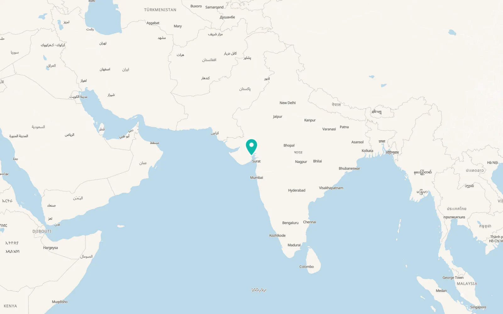 Map of Bhavnagar