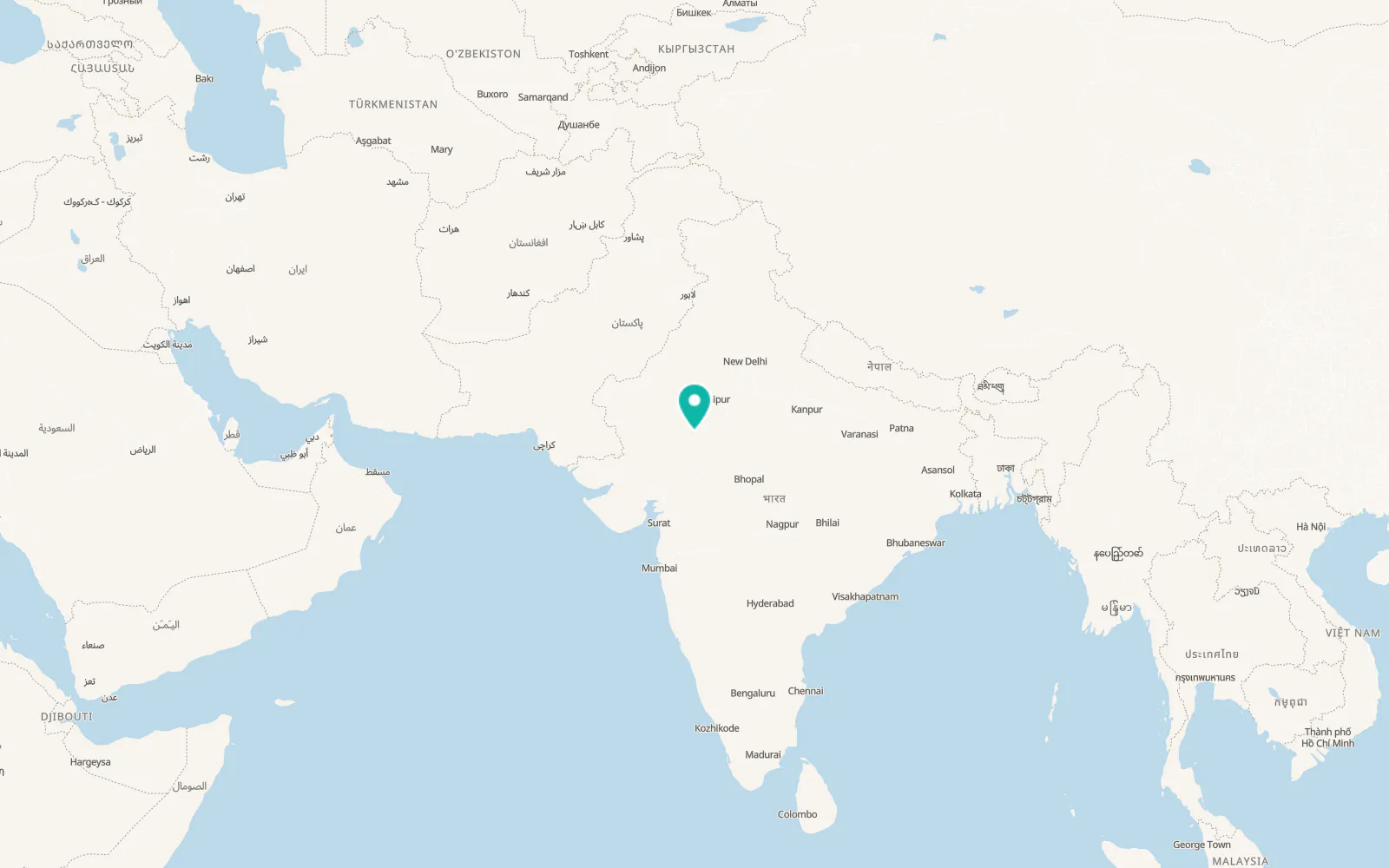 Map of Bhilwara