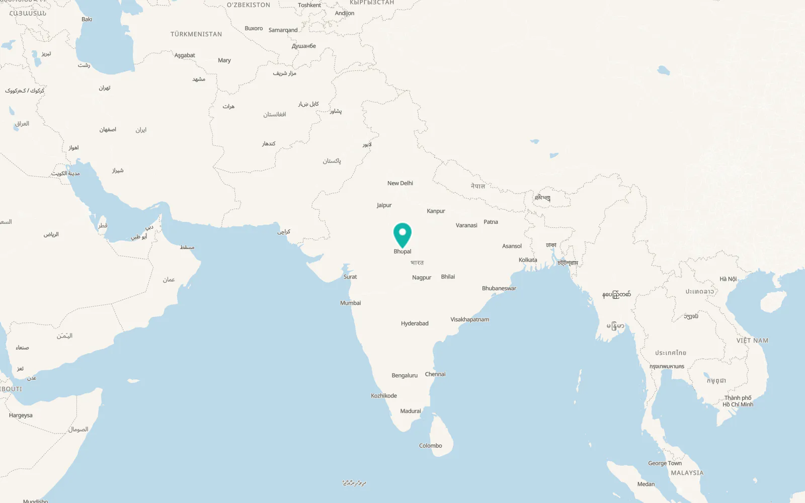 Map of Bhopal