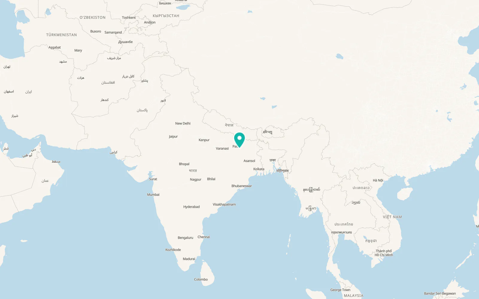 Map of Bihār Sharīf