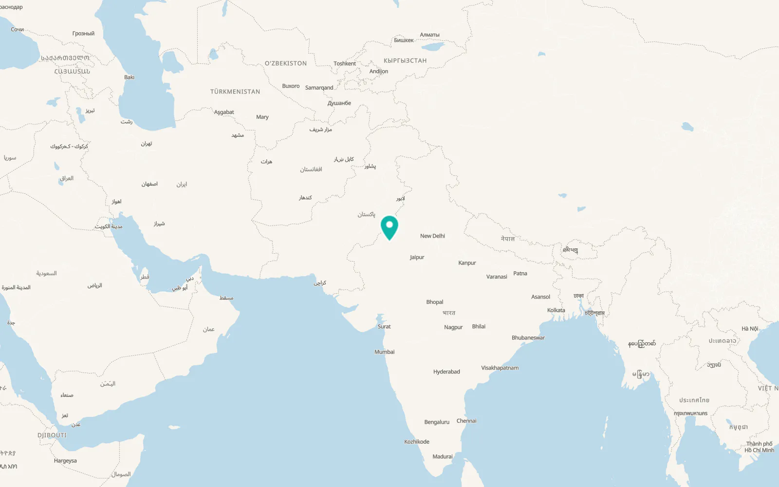 Map of Bikaner