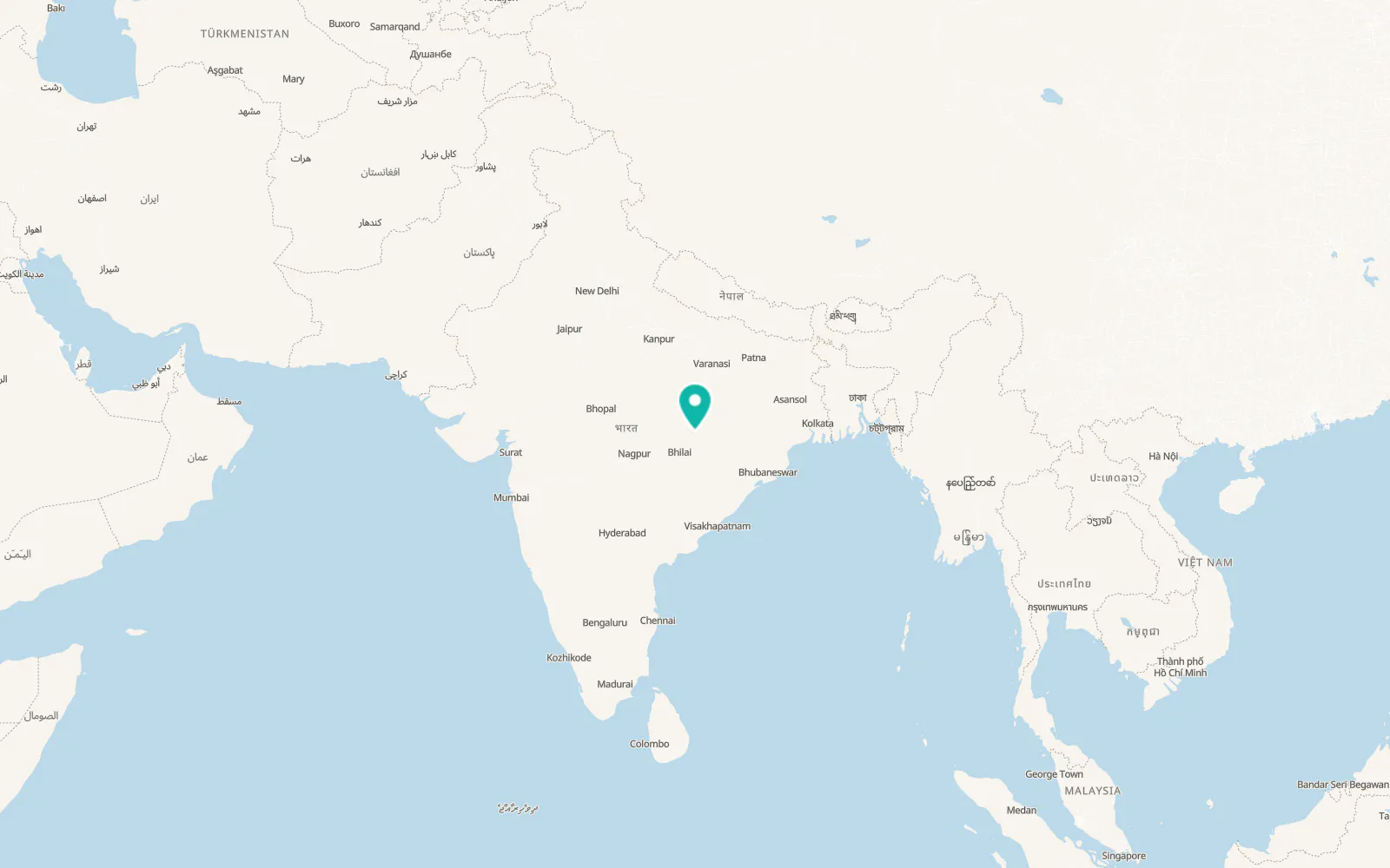 Map of Bilāspur