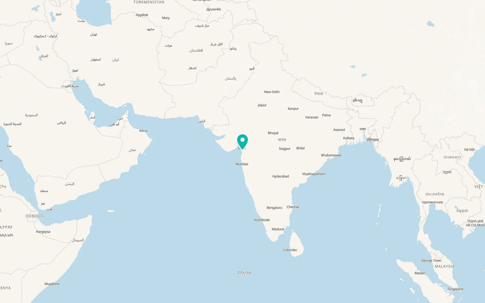Map of Bilimora