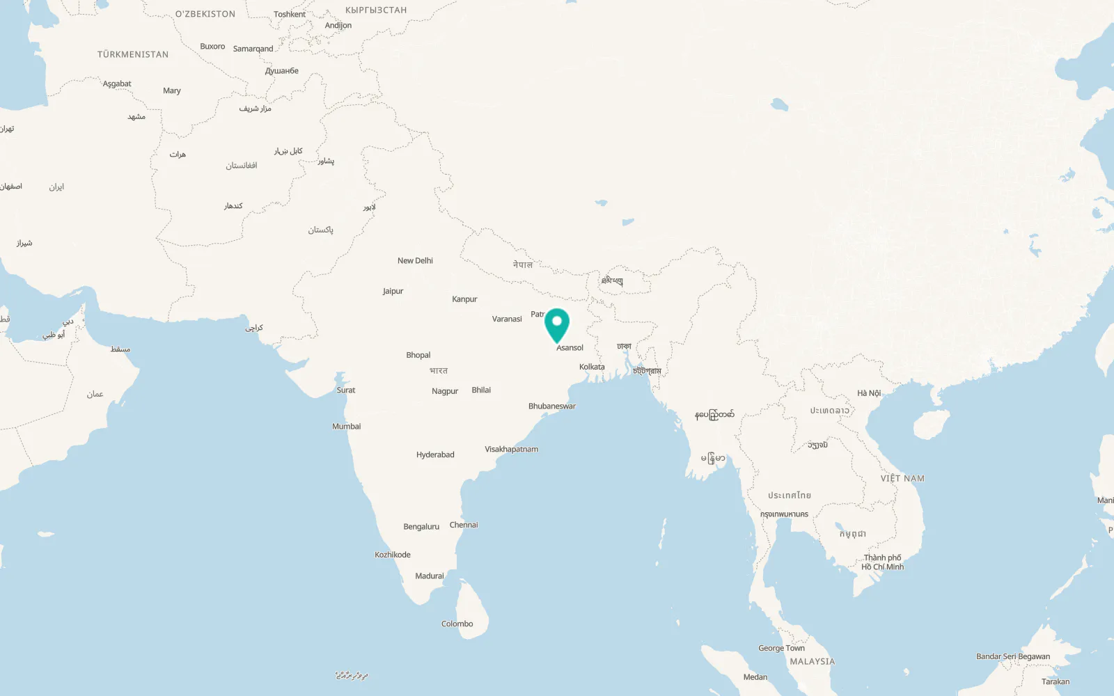 Map of Bokāro