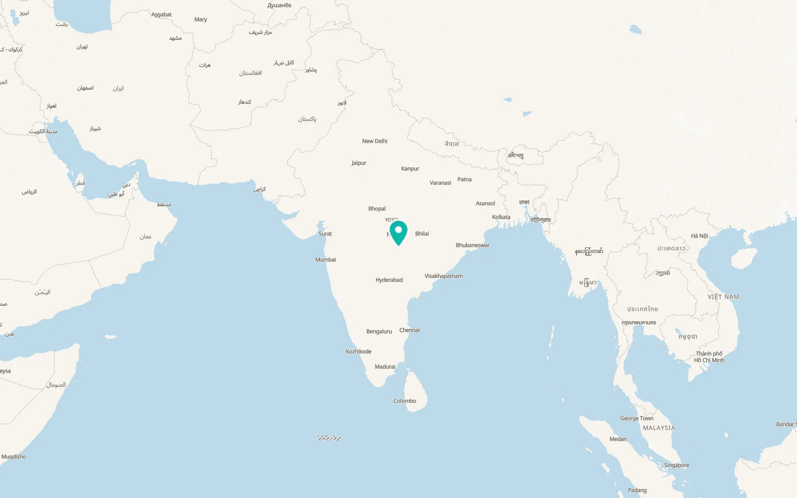 Map of Chānda