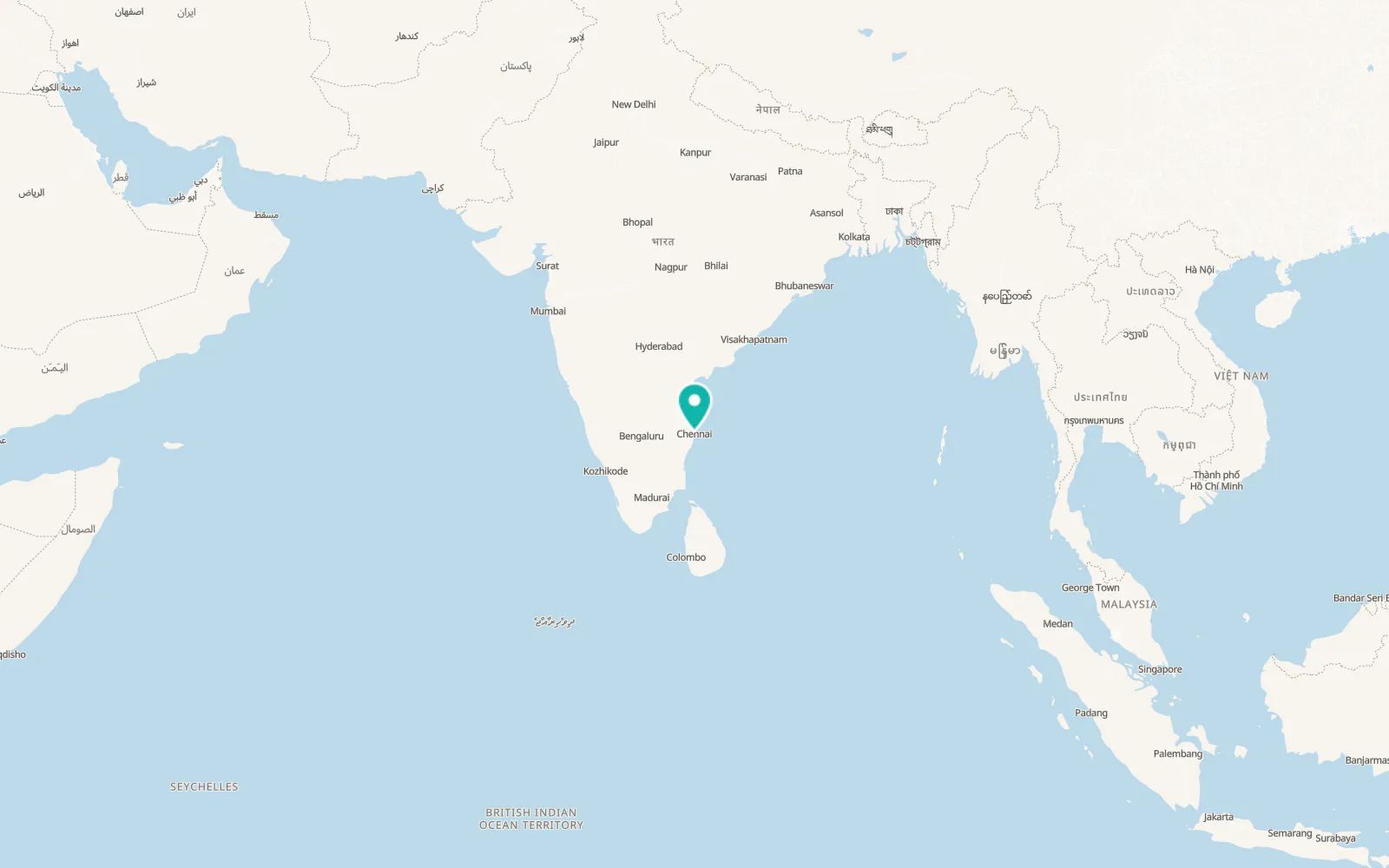 Map of Chennai
