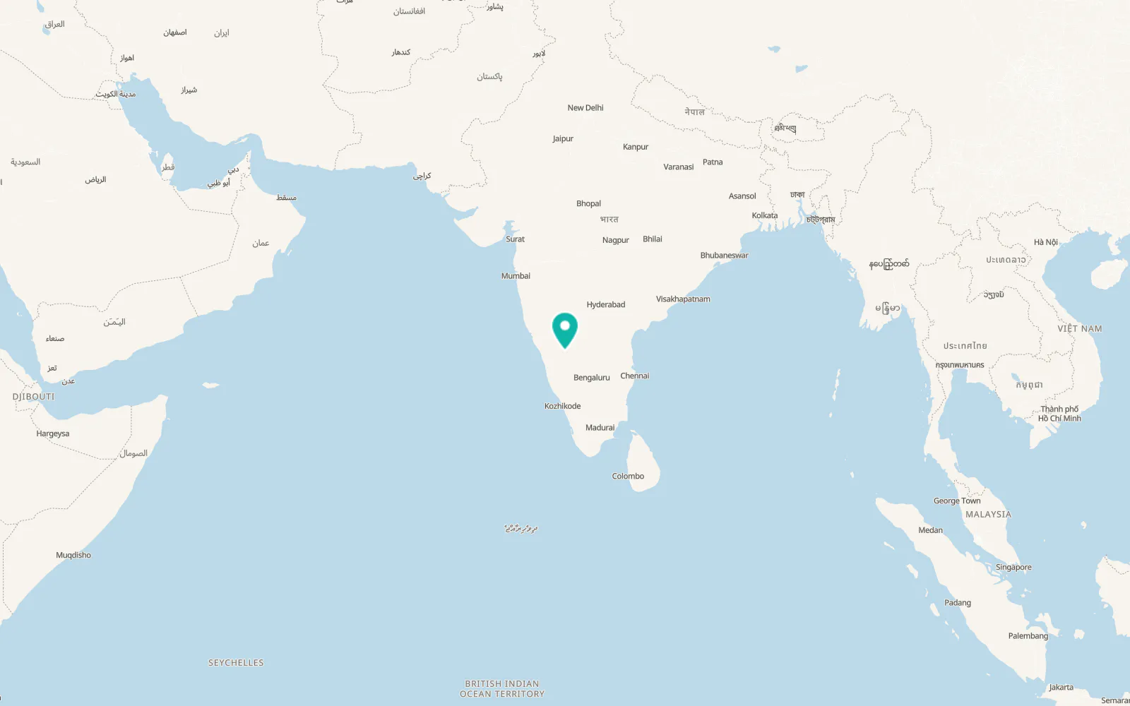 Map of Davangere