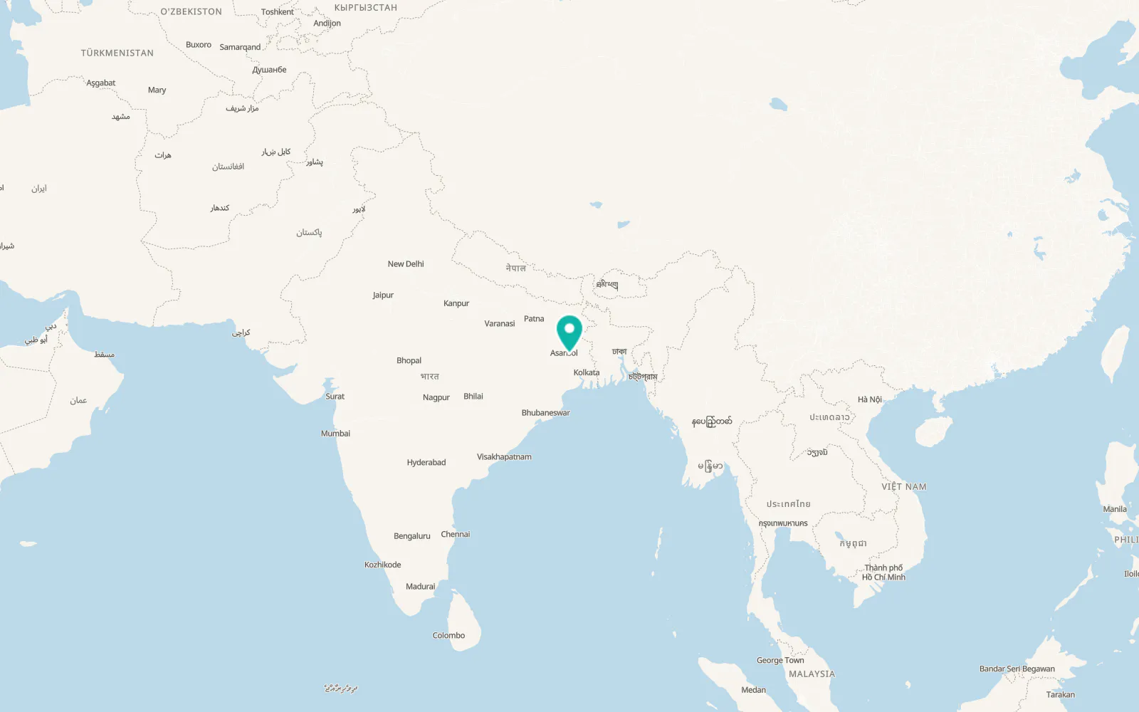 Map of Durgapur
