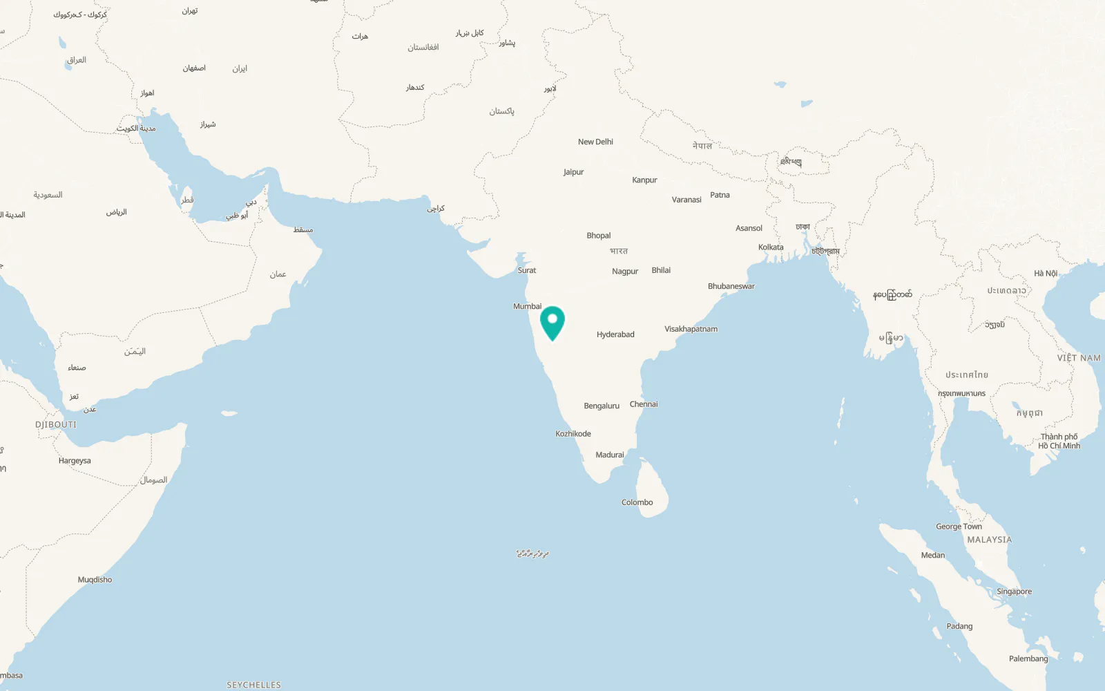 Map of Ichalkaranji