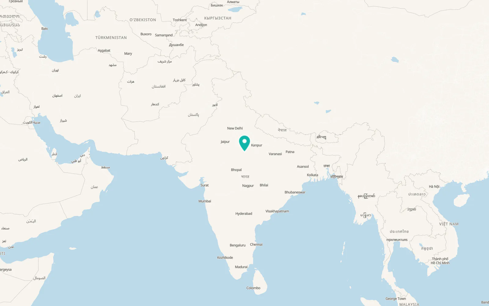 Map of Jhānsi
