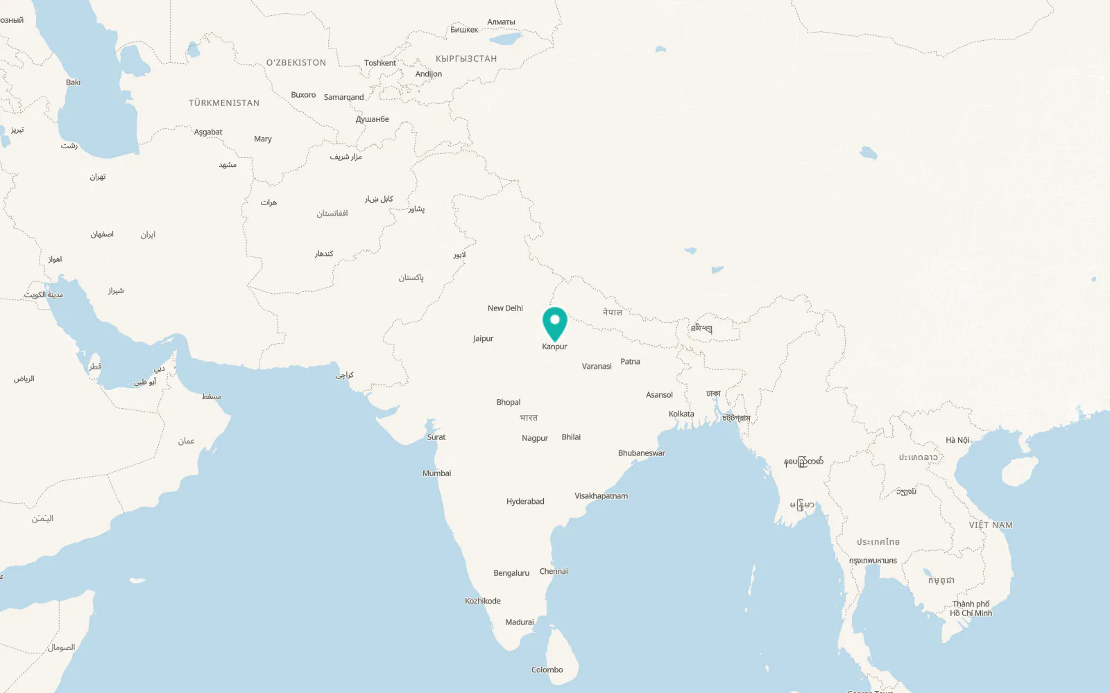 Map of Kanpur