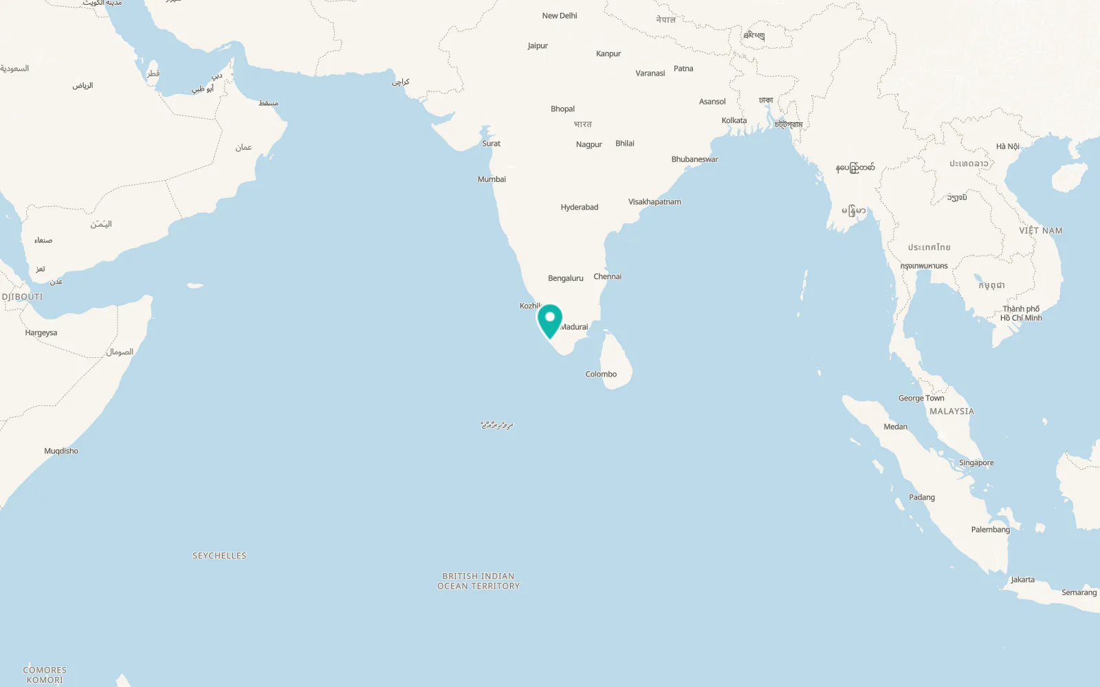 Map of Kollam