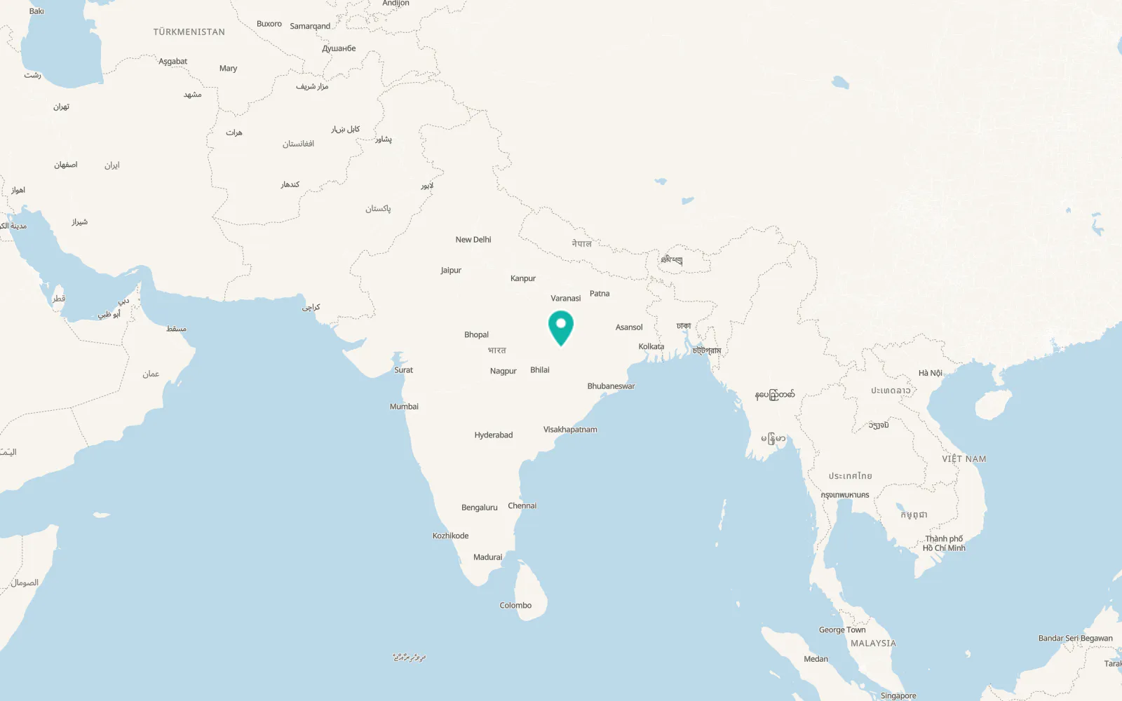 Map of Korba