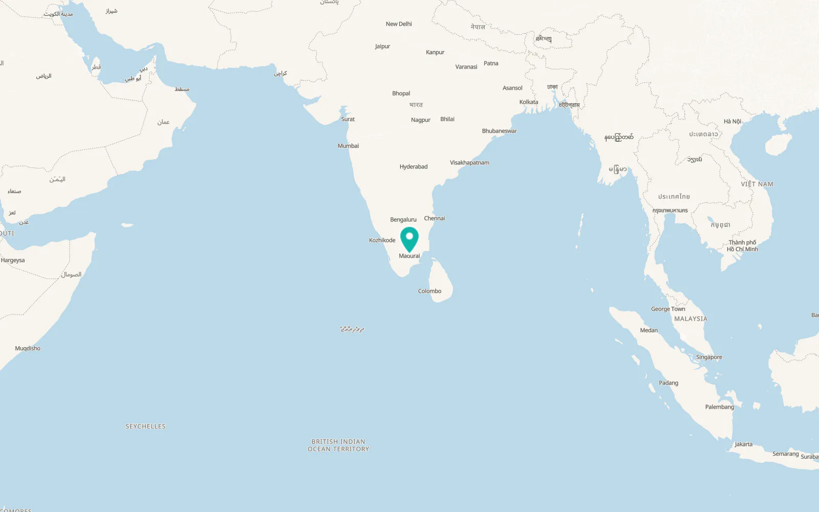 Map of Madurai