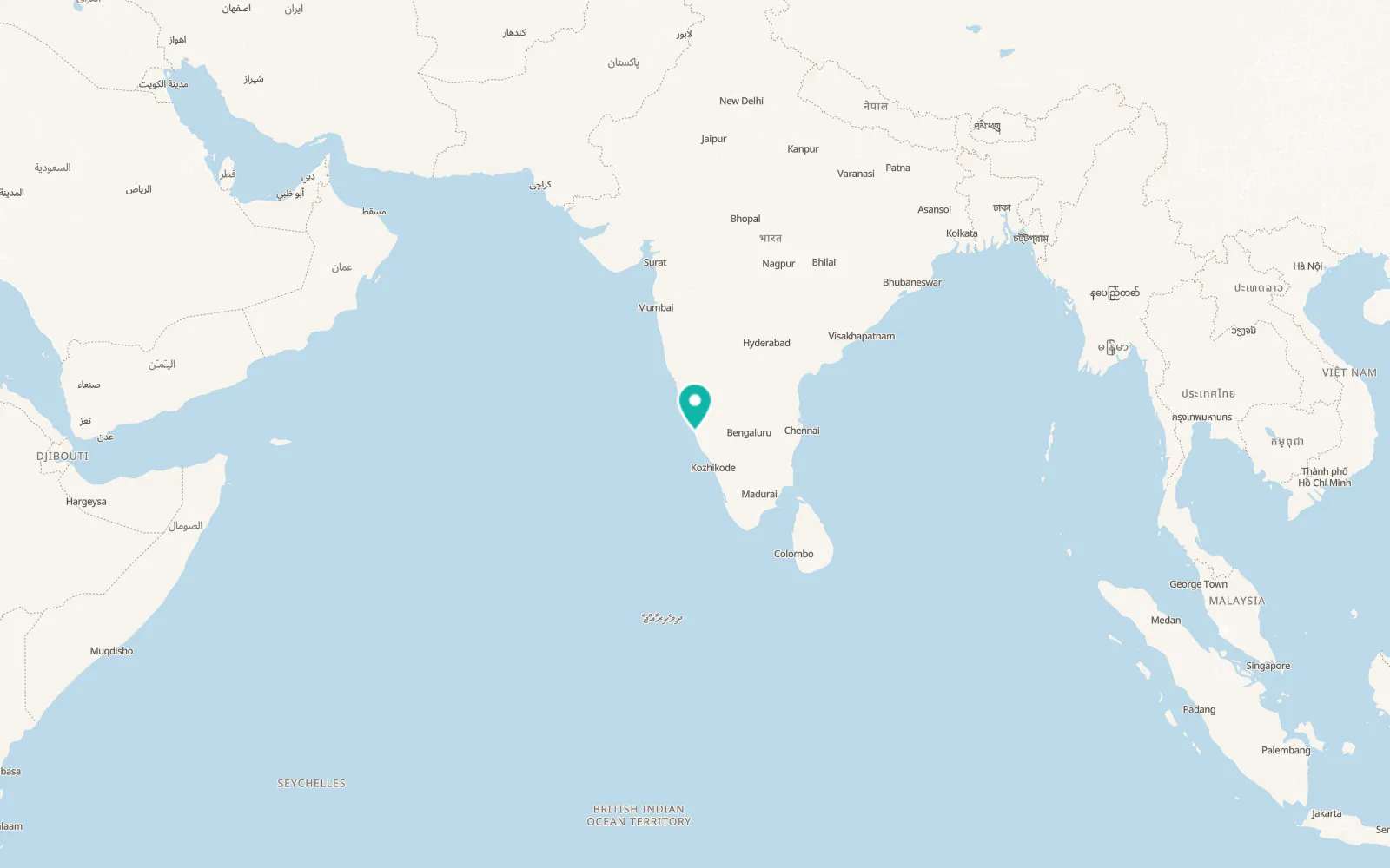 Map of Mangaluru