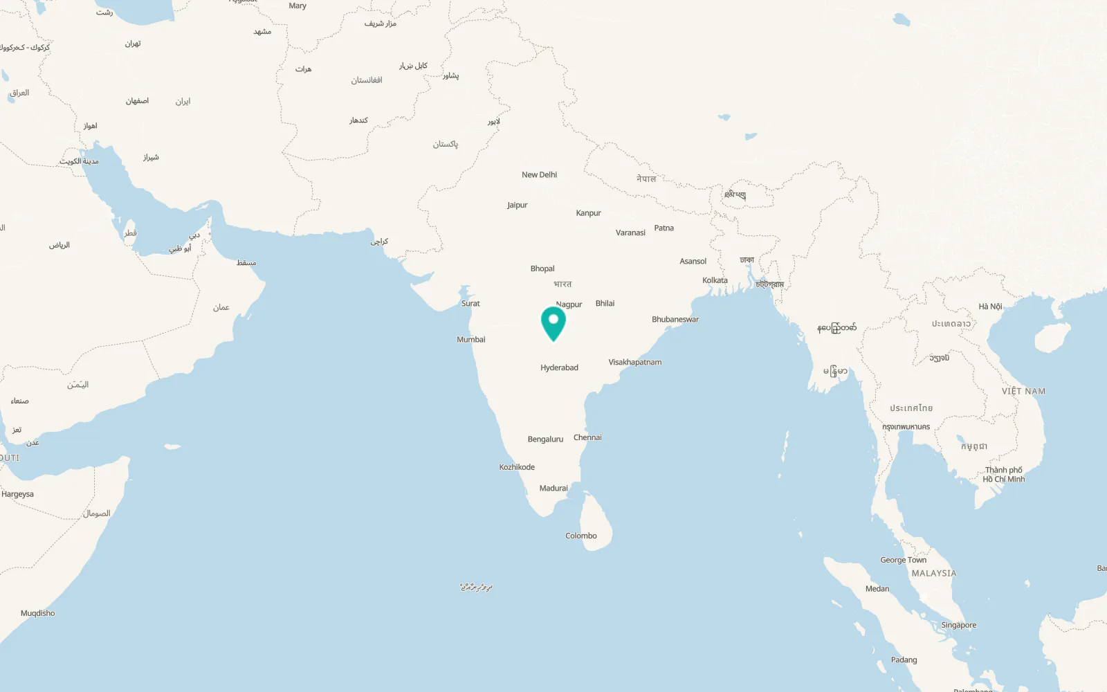 Map of Nizāmābād