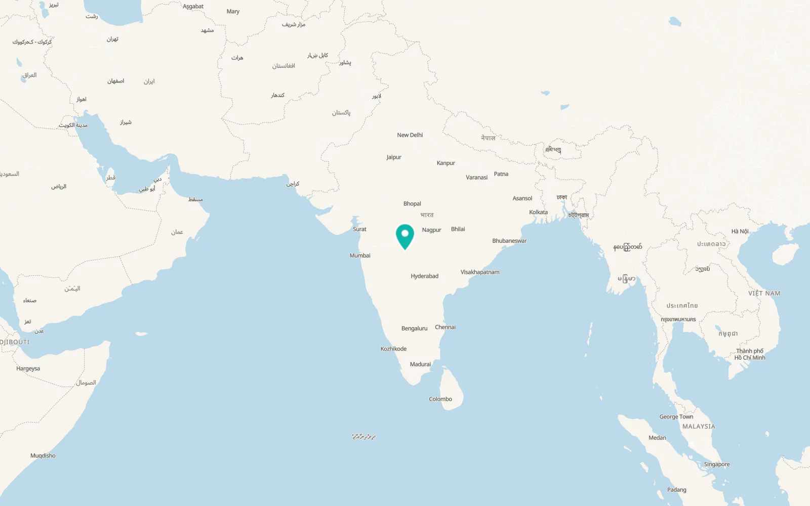 Map of Parbhani