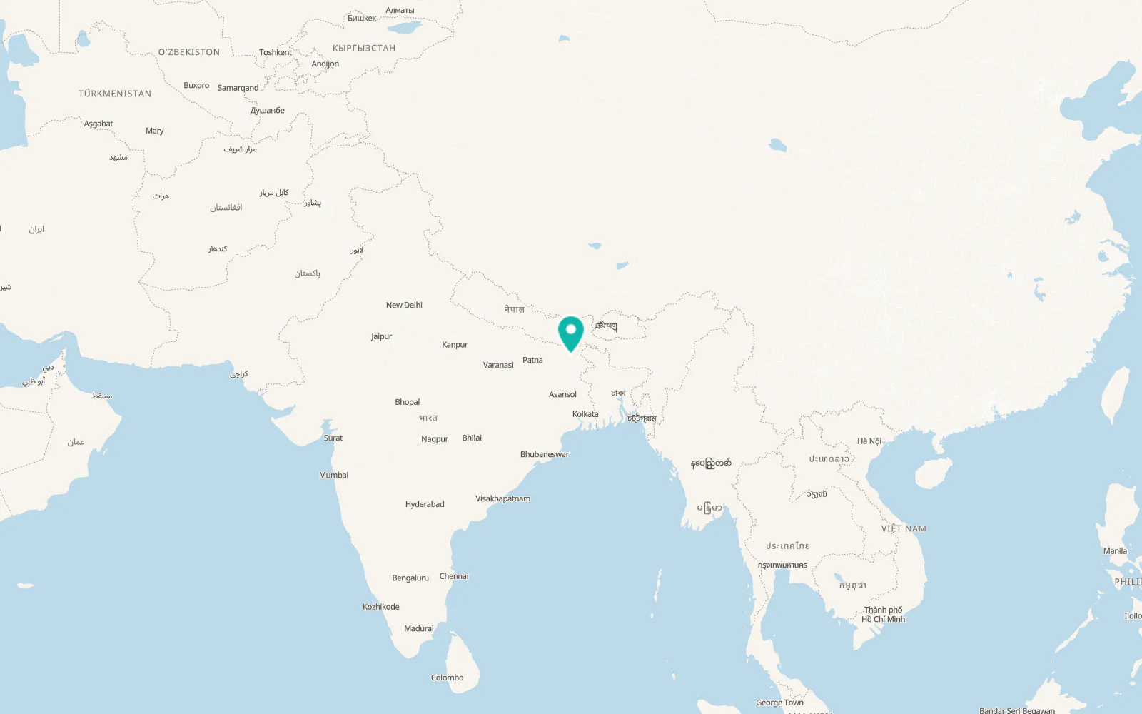 Map of Purnia