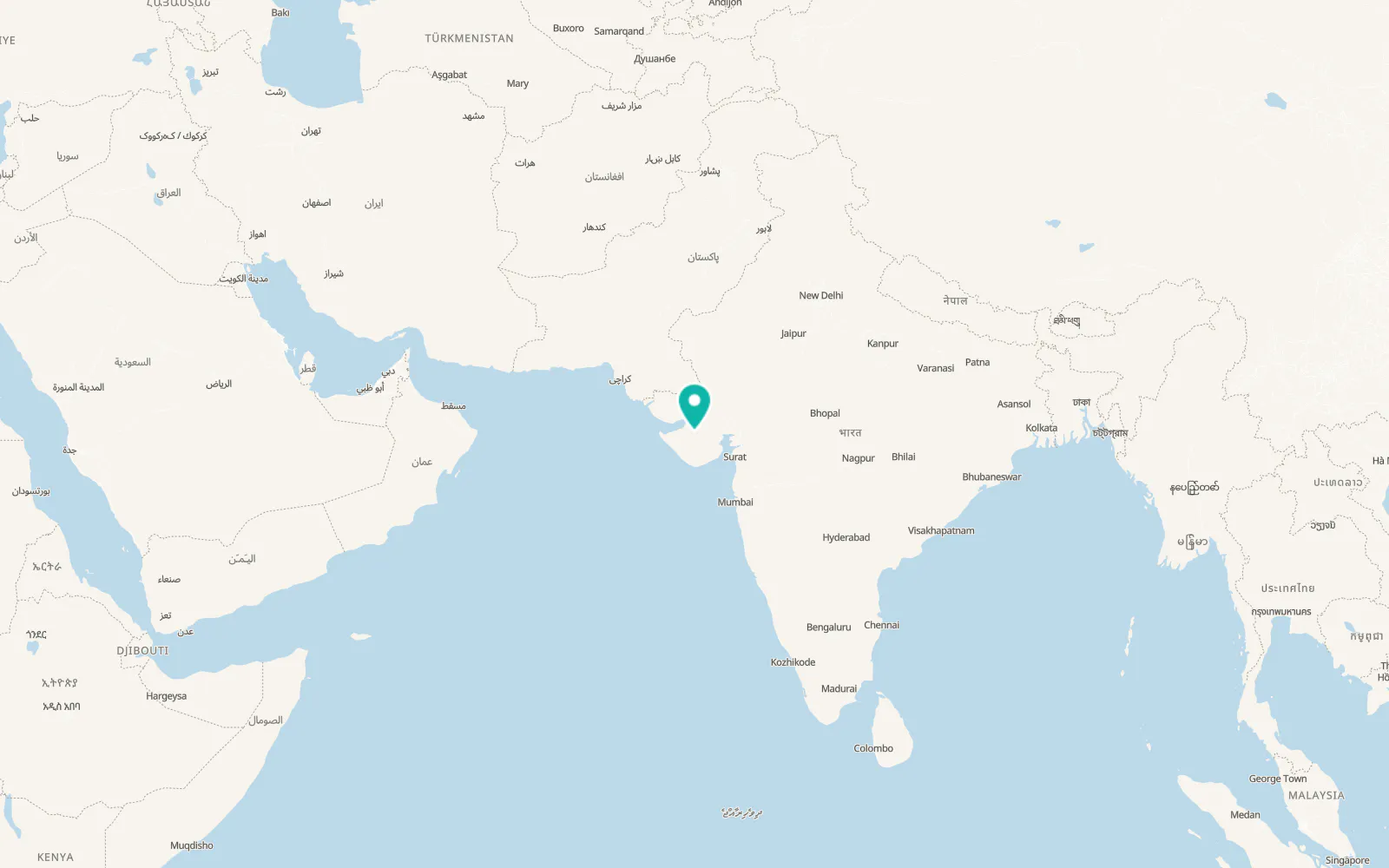 Map of Rājkot