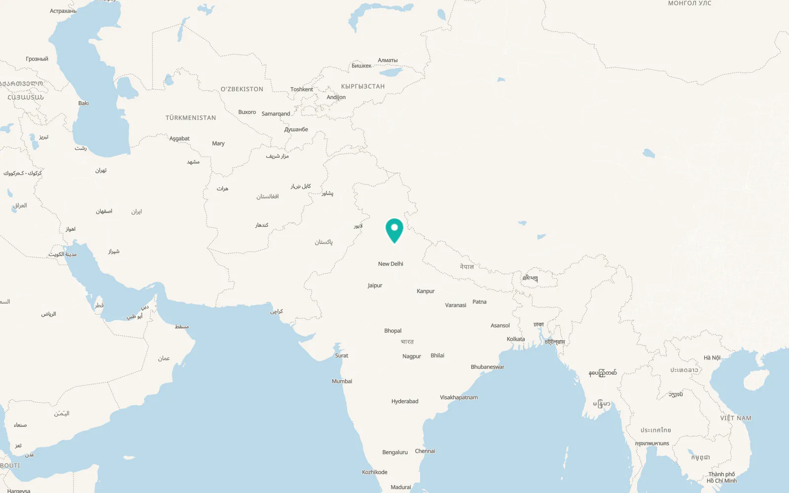 Map of Sahāranpur