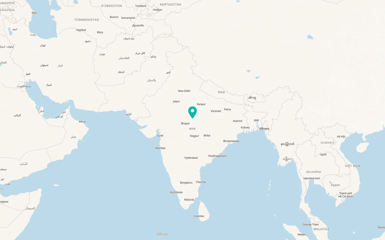 Map of Saugor