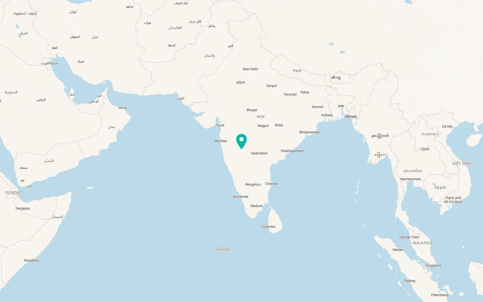 Map of Sholapur