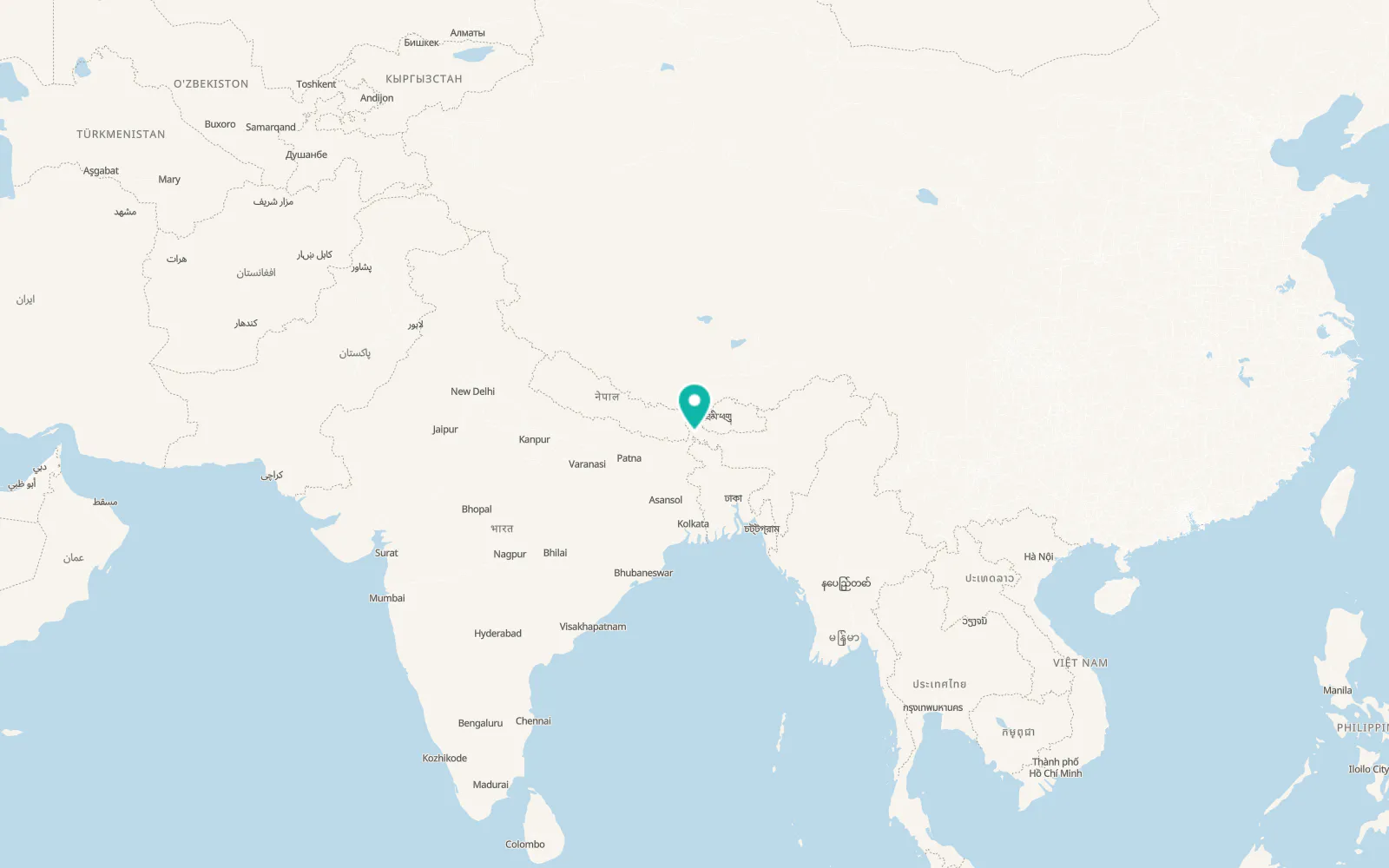 Map of Siliguri