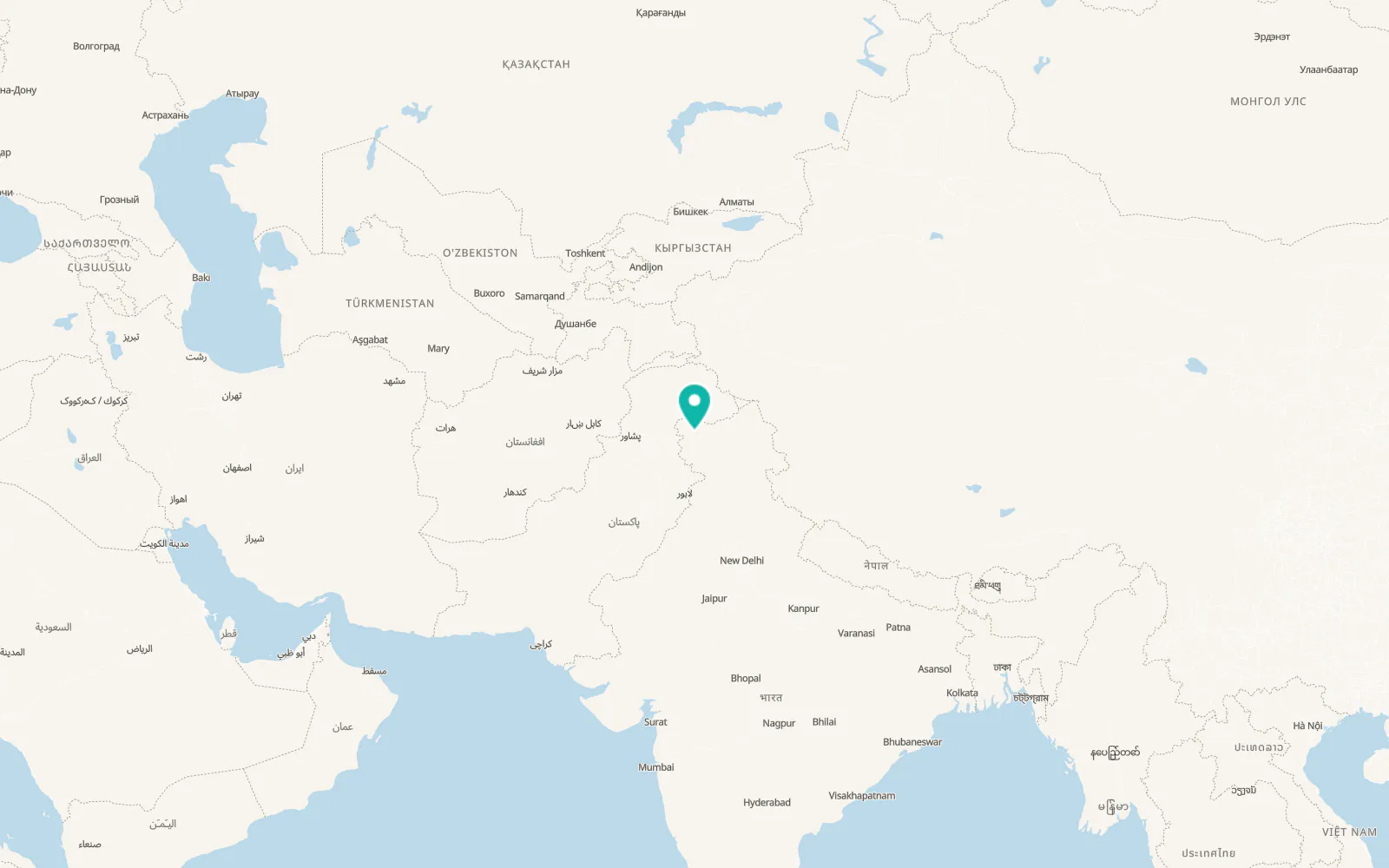 Map of Srinagar