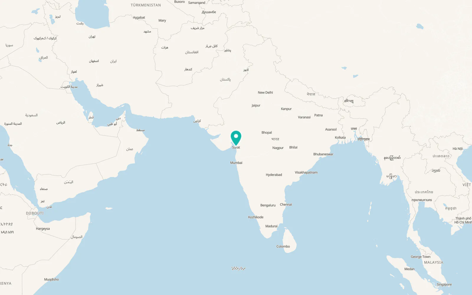 Map of Surat