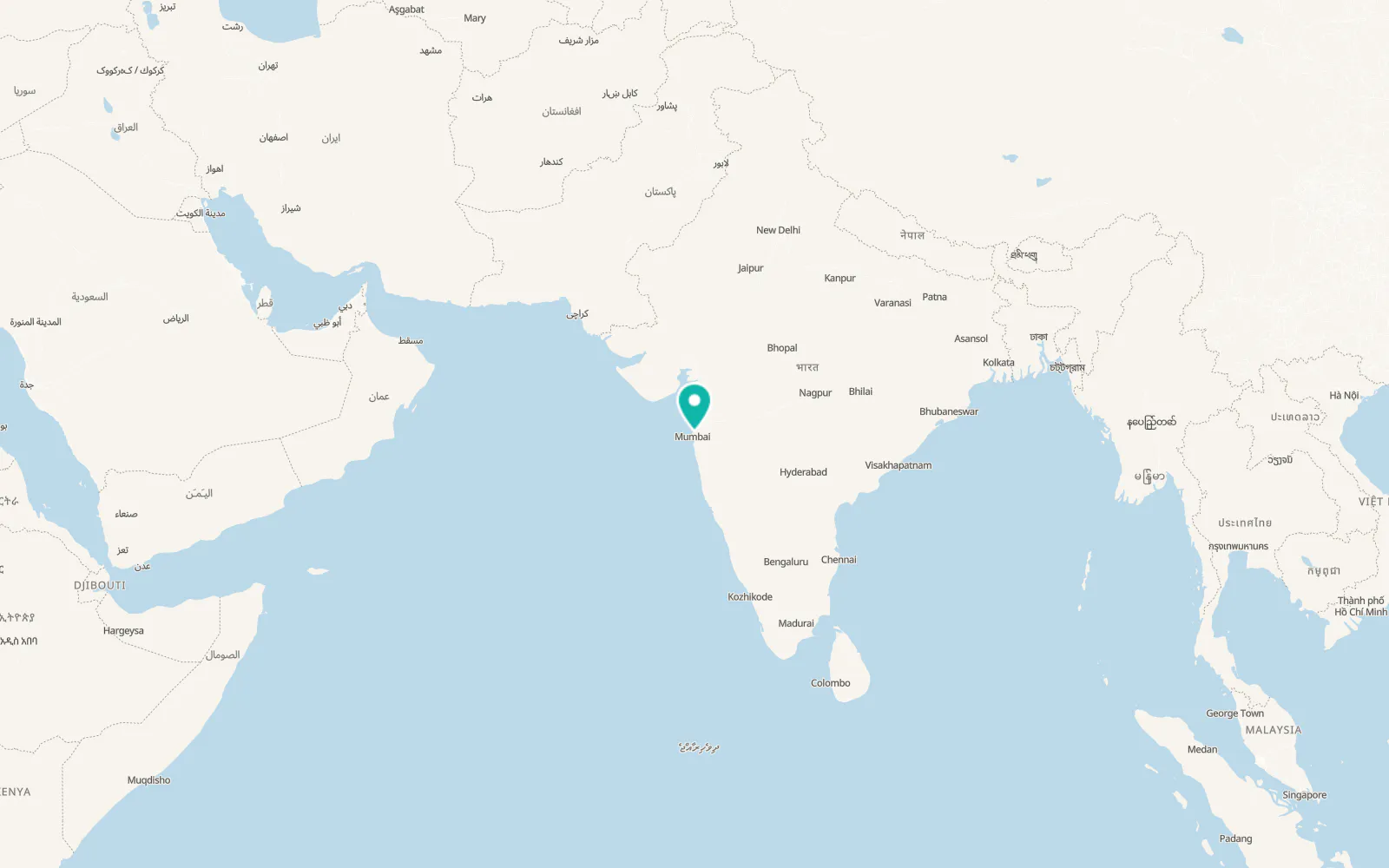 Map of Thāne