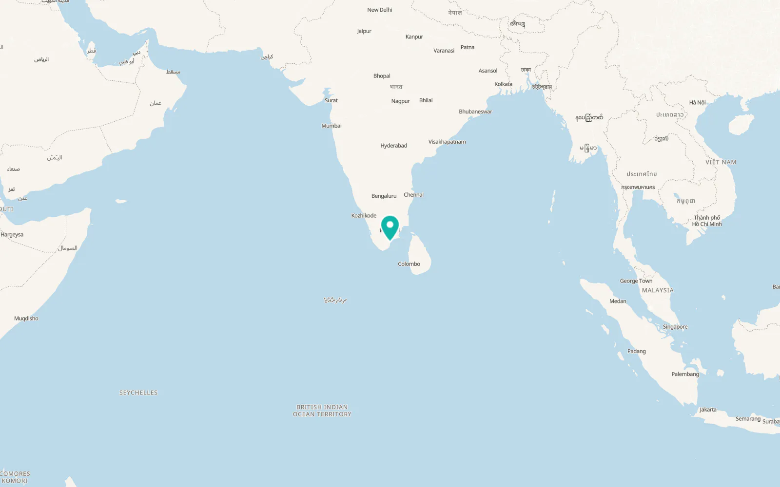 Map of Thoothukudi