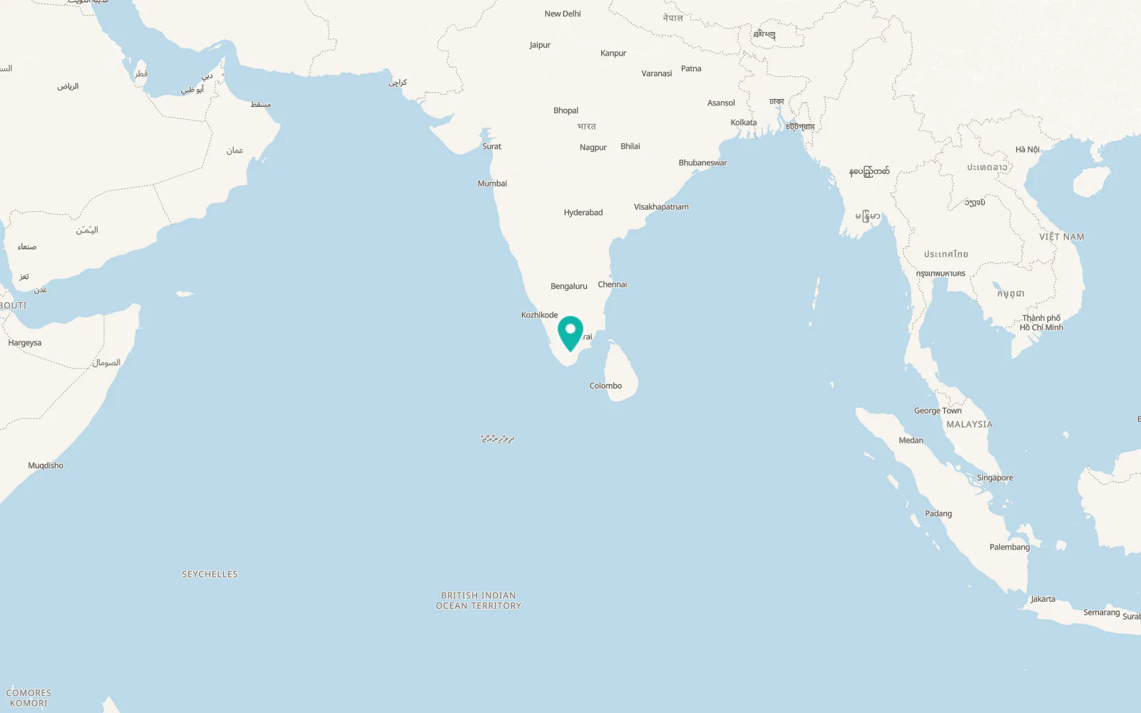 Map of Tirunelveli