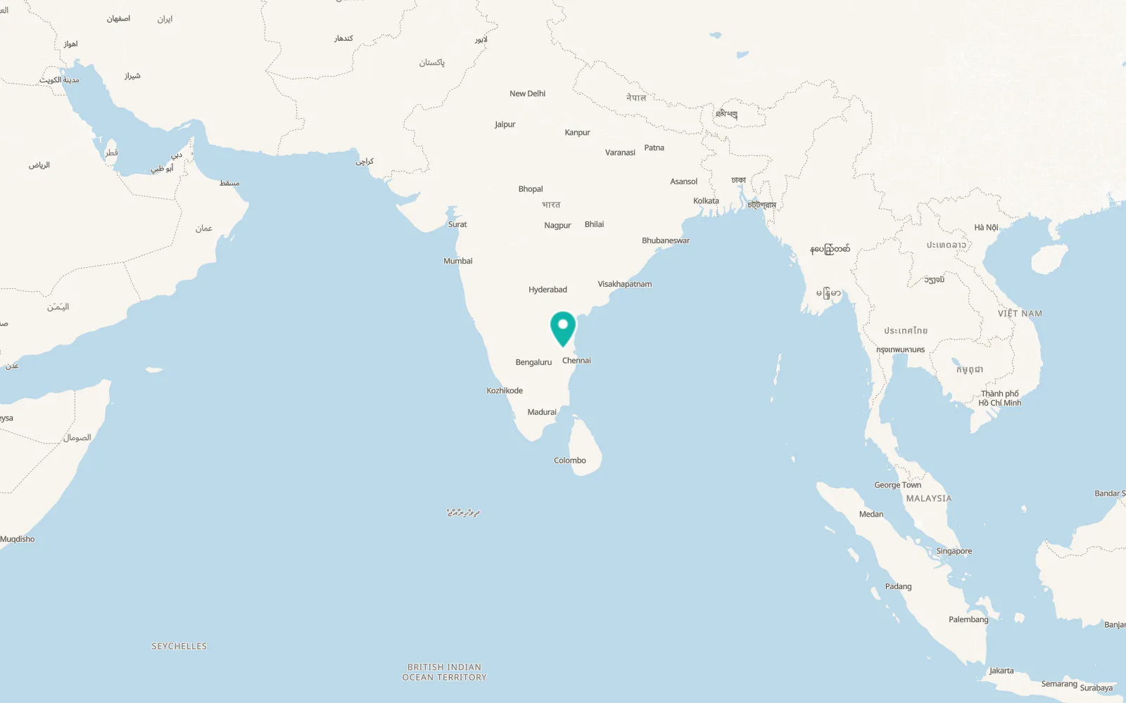 Map of Tirupati
