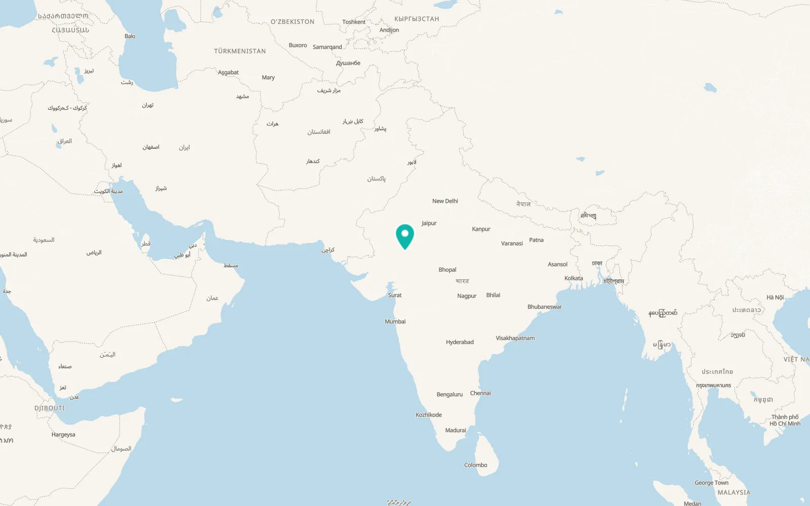 Map of Udaipur