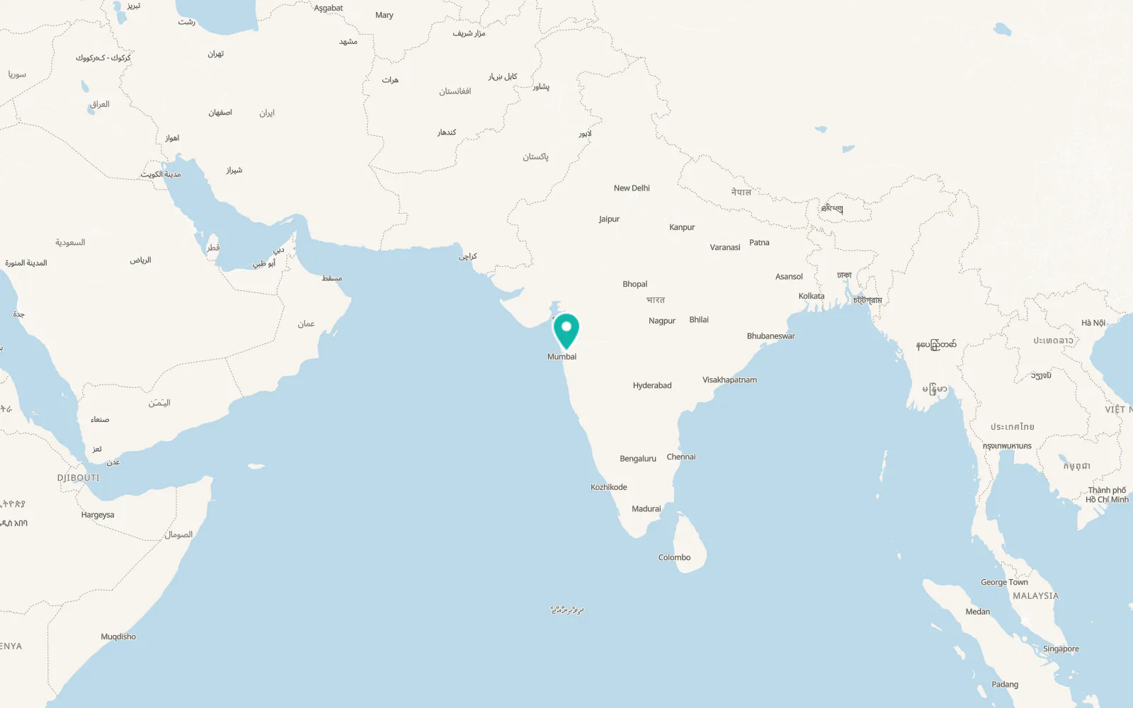 Map of Ulhasnagar