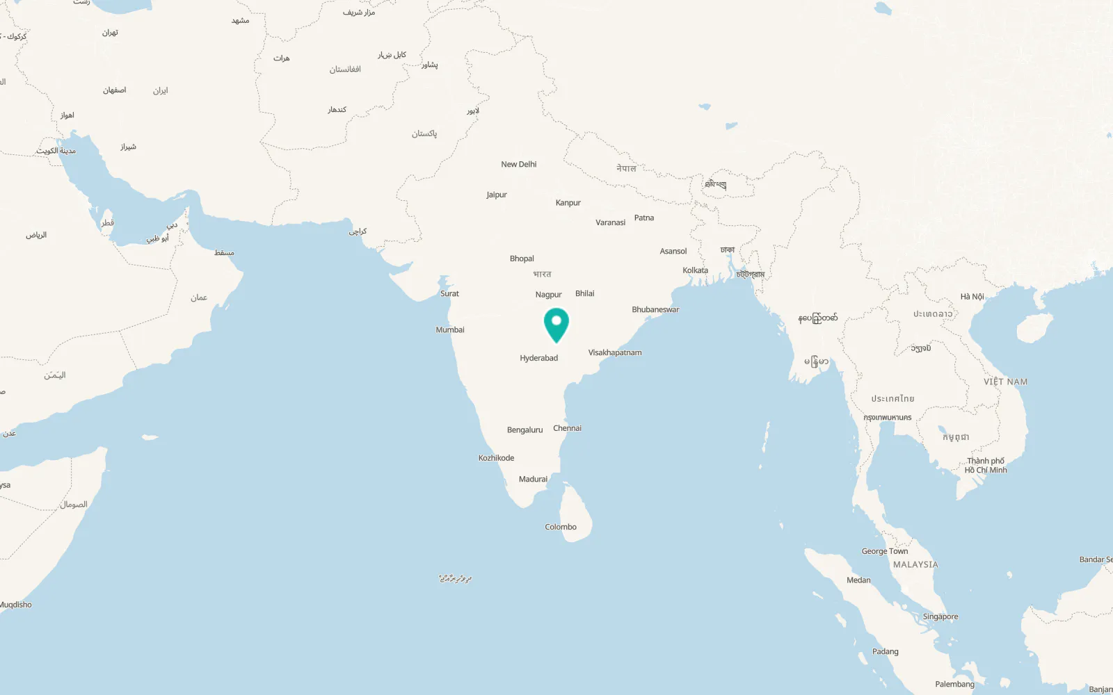 Map of Warangal