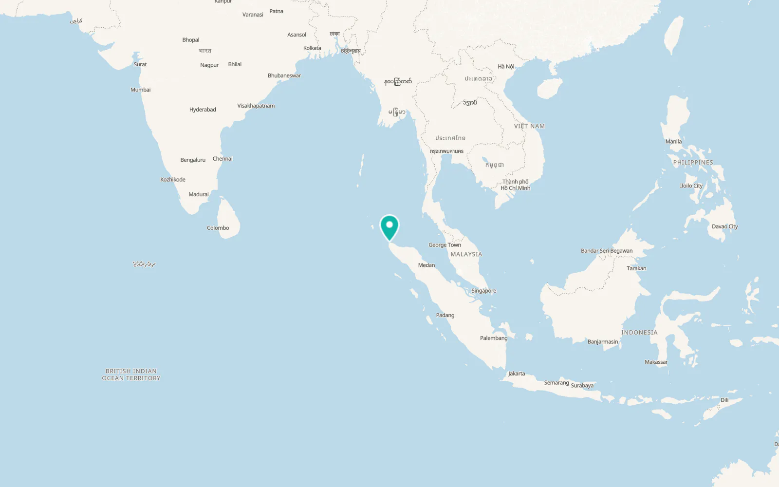 Map of Banda Aceh