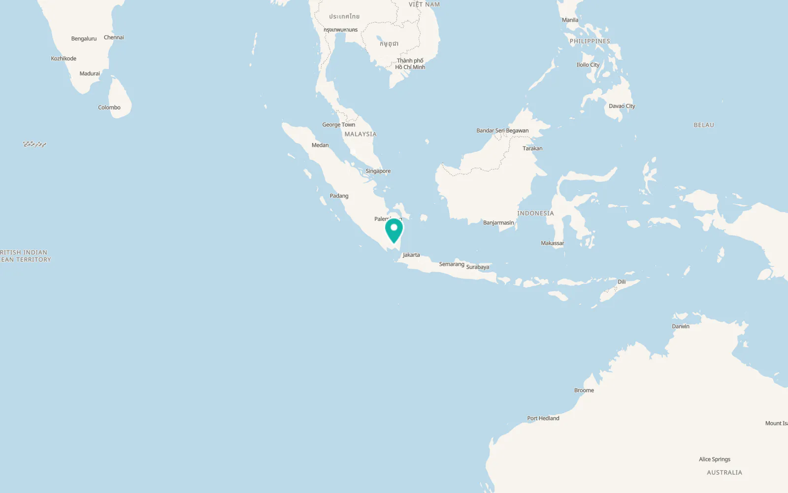 Map of Bandar Lampung
